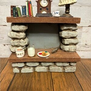 Vintage Miniature Fireplace Music Box